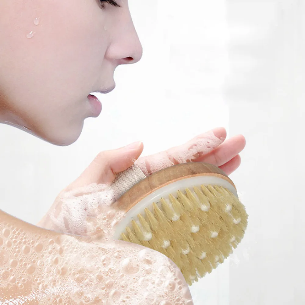 

Body Brush Round Exfoliating Dry Brushing for Drainage Massager Scrubber Skin Brush MPwell