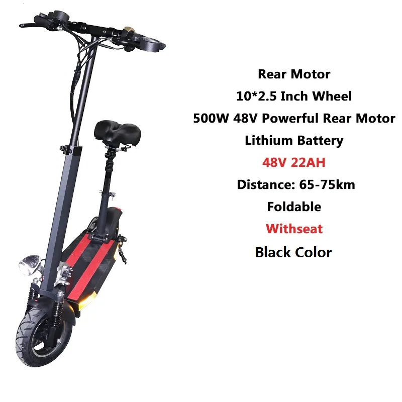 500W 48V22AH B 144 км Электрический скутер для взрослых 500 Вт E скутер батарея электрический скейтборд E-ножной скутер электрический Лонгборд Escooter - Цвет: 500W 48V22AH B