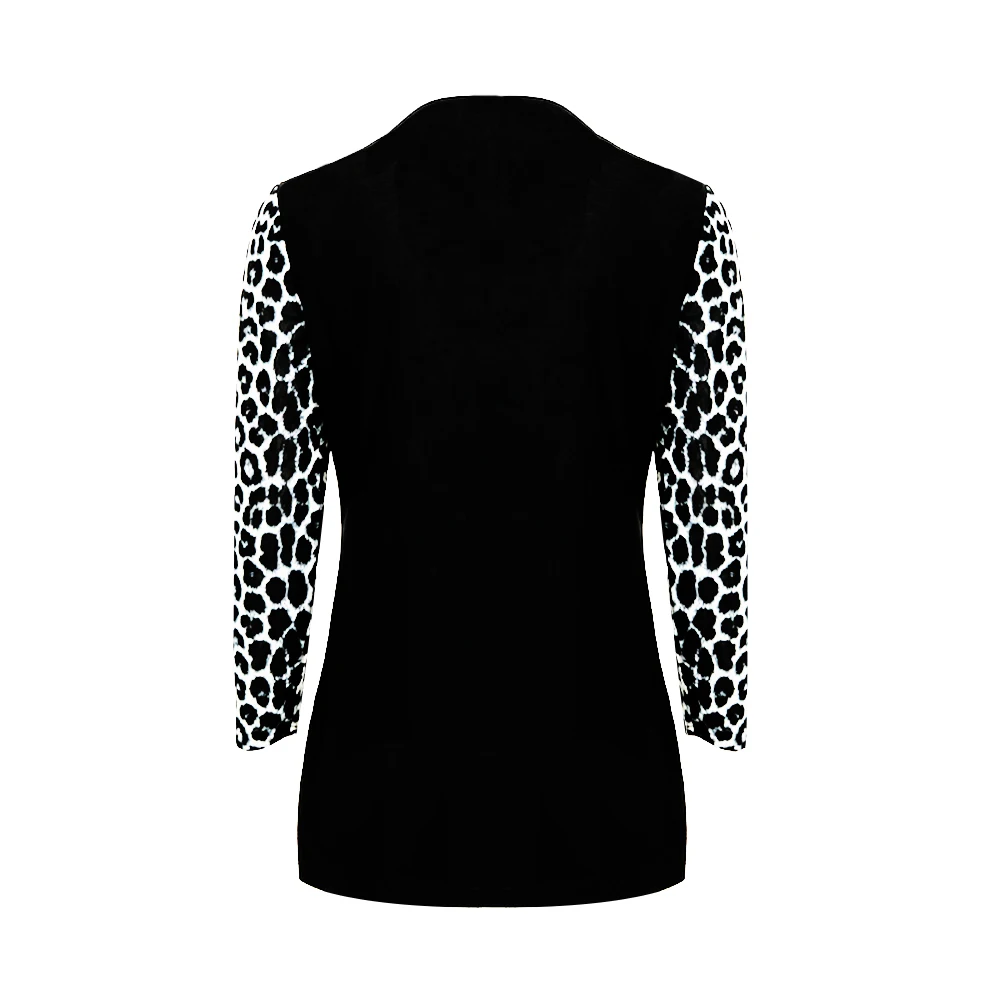 YTL Women Chic Leopard Blouse for Work Plus Size Fashion Patchwork Slim Shirt Long Sleeve Autumn Spring Tunic Tops Blusas H414 satin blouse