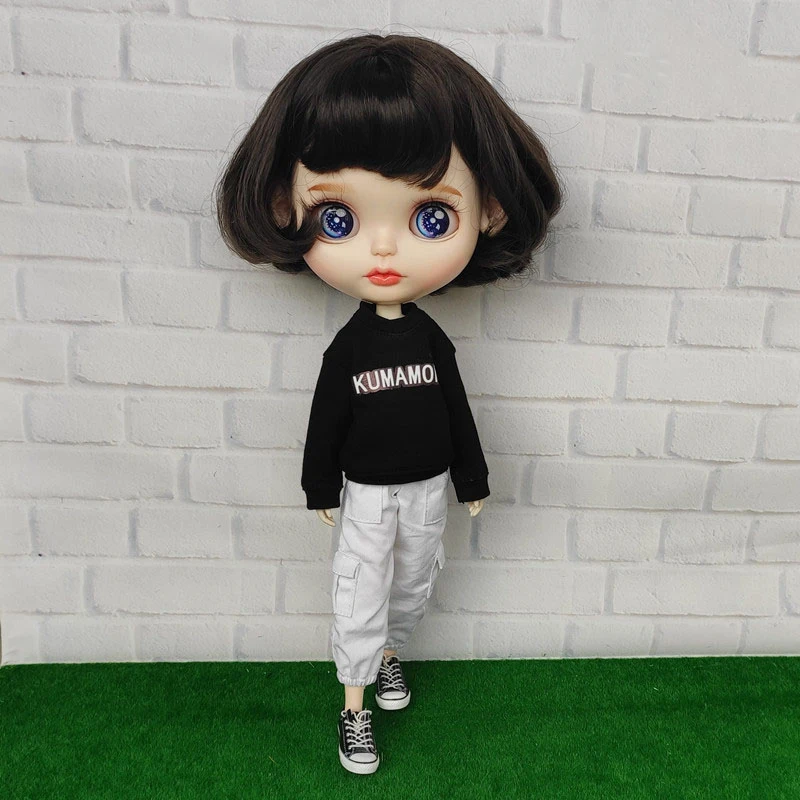 Одежда для куклы Blyth толстовка с длинным рукавом комбинезон брюки ob24 Barbies Licca Pullip