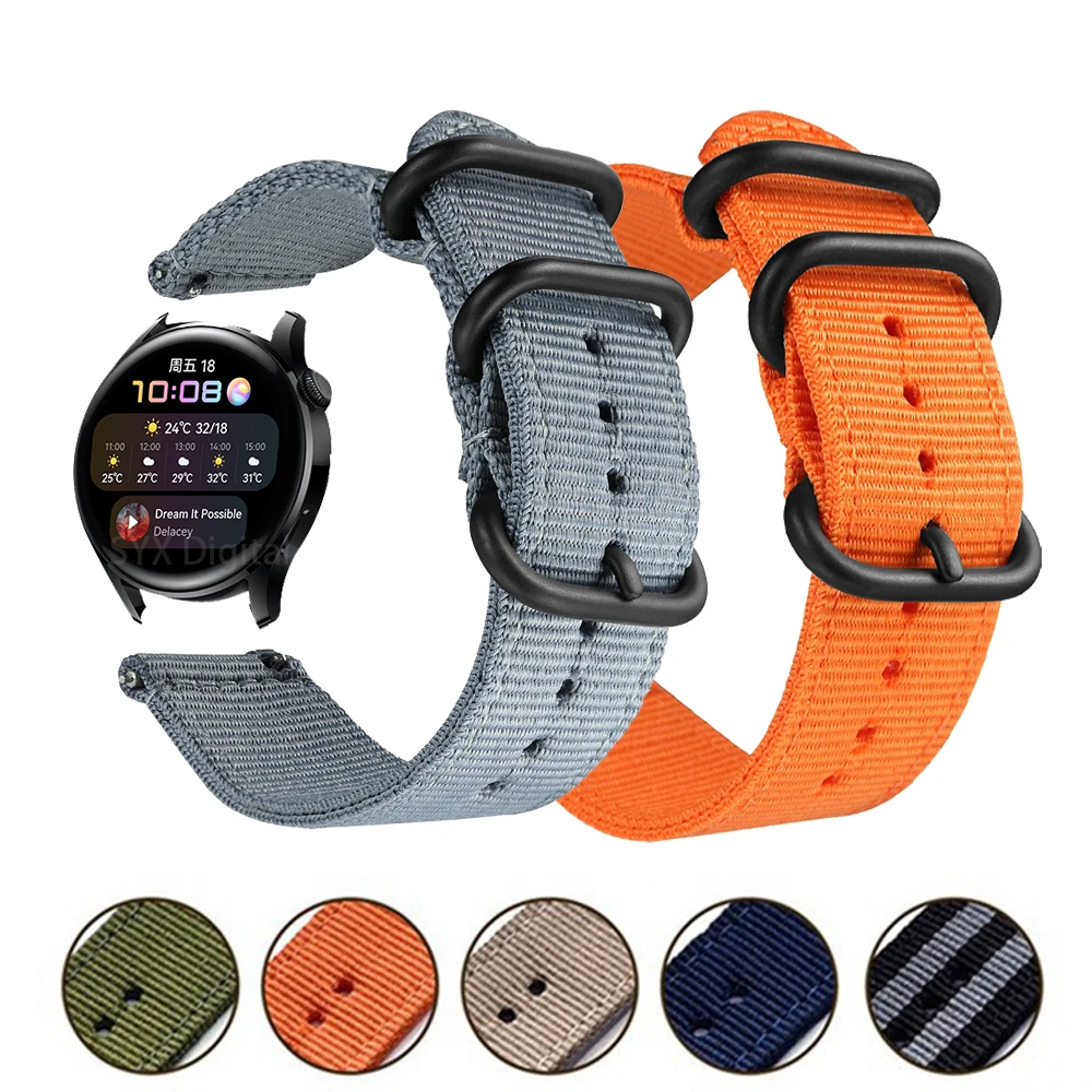 

22mm watch band strap For Huawei watch 3/ Watch3 Pro smartwatch Replacement sport Nylon wristband For Huawei watch GT 42mm 46mm