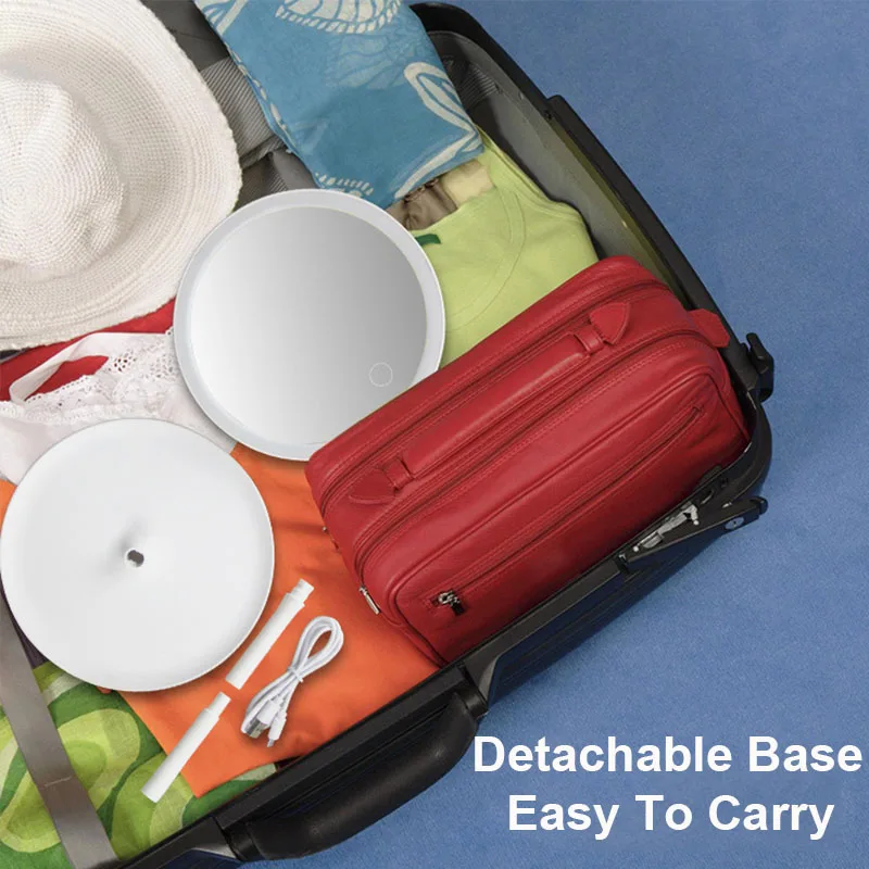 Перезаряжаемое зеркало для макияжа светильник с регулируемым на 90 градусов