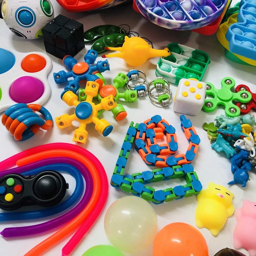 

HOT Fidget Toys Anti Stress Set Stretchy Strings Toys Gift Pack For Adults Kids Squishy Sensory Antistress Relief Figet Toy