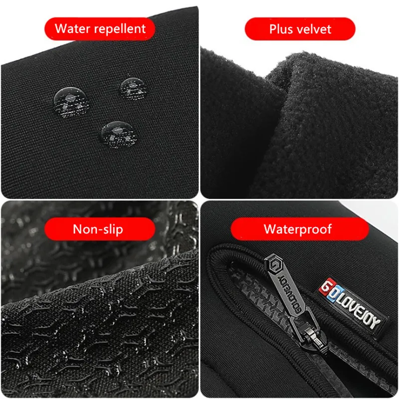 

Cycling Winter Warm Gloves Protection for Running Ski Mountaineering Outdoor Touchscreen Unisex Winter Cycling Gloves