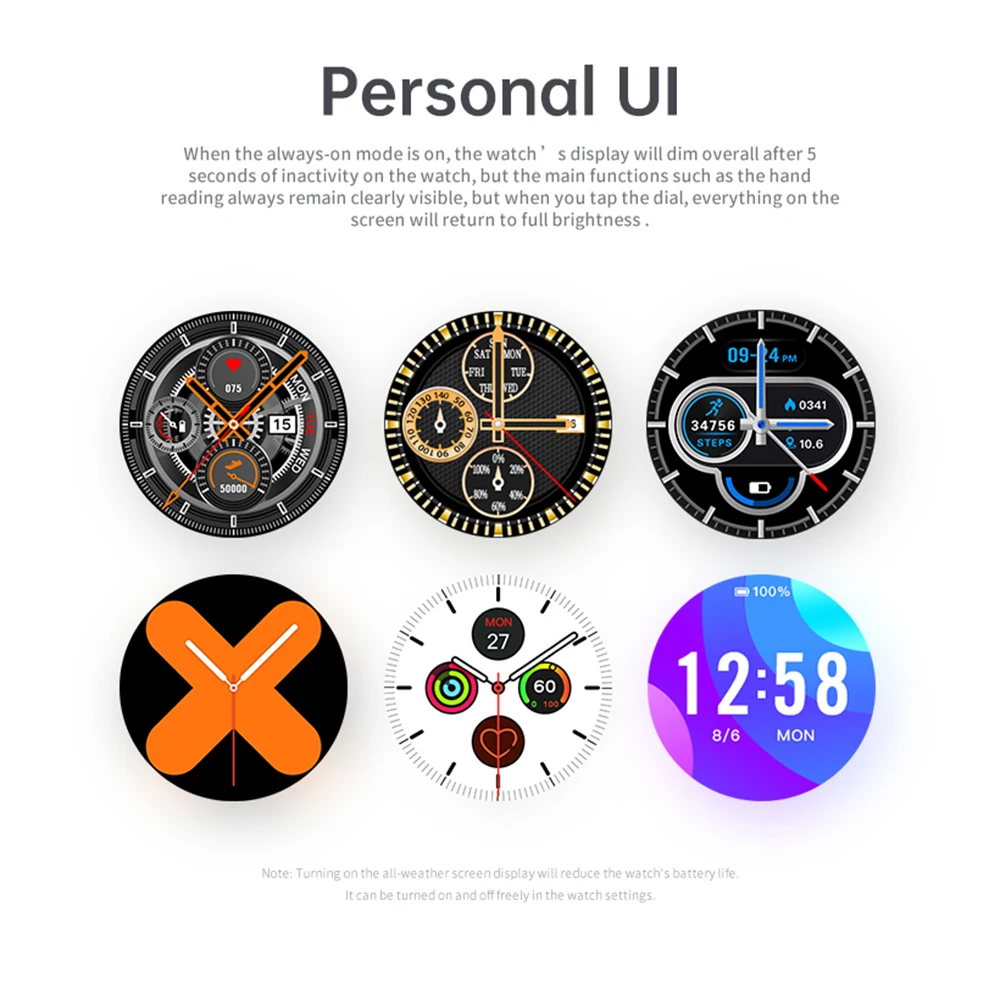 Sports smart watch real-time heart rate monitoring dynamic interactive design music steps calories | Электроника