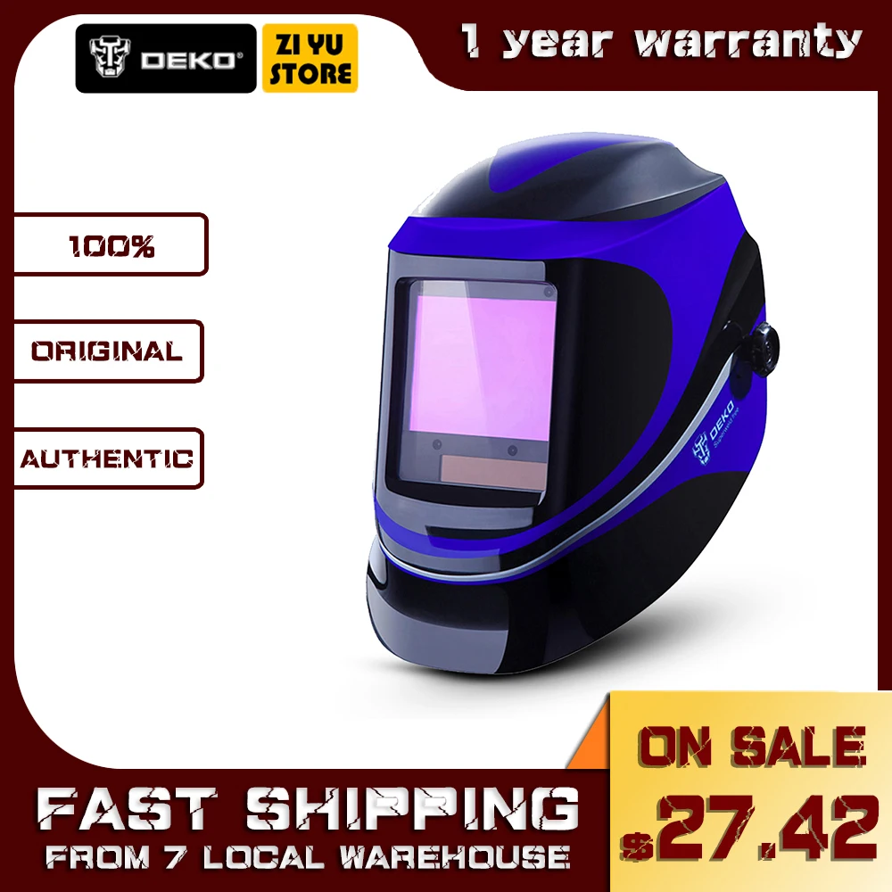 Сварочная маска DEKO для сварочного аппарата на шлем с супер солнечной батареей