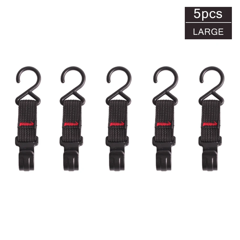 

5pcs Camping Hooks Multi-Purpose Outdoor Tactical Gloves Climbing Rope Storage Buckle Adjust Camping Glove Hanging Buckle