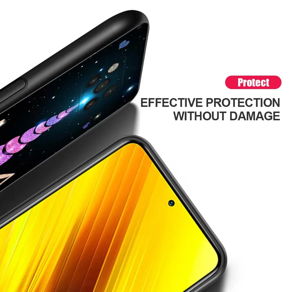 Чехол для Xiaomi Poco X3 NFC PRO F3 GT M4 M3 Pro 4G/5G Mi 11T 10T 5G 11 Note 10 Lite Civi Bling Rainbow Horse с принтом |