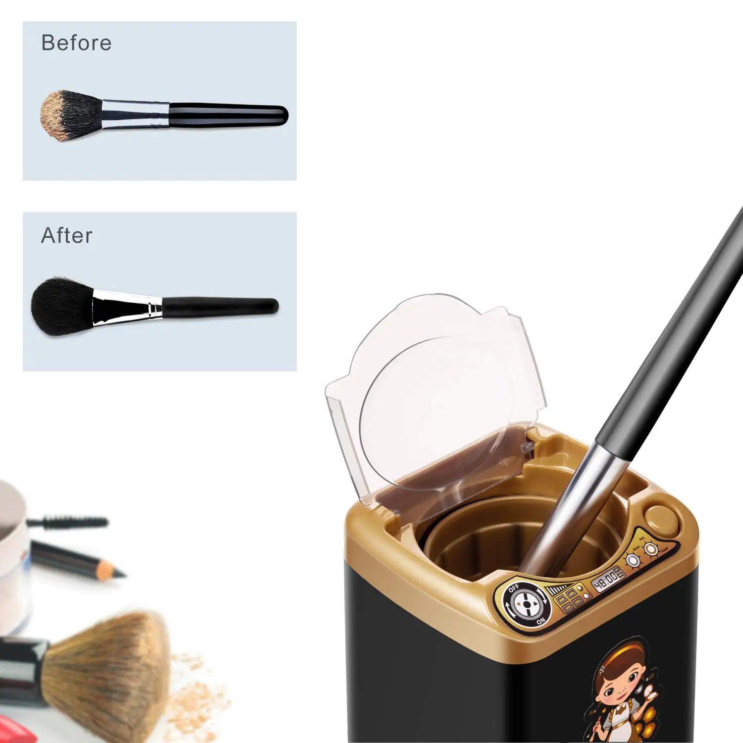 Мини электрическая Косметическая щетка стиральная машина Макияж Щетка