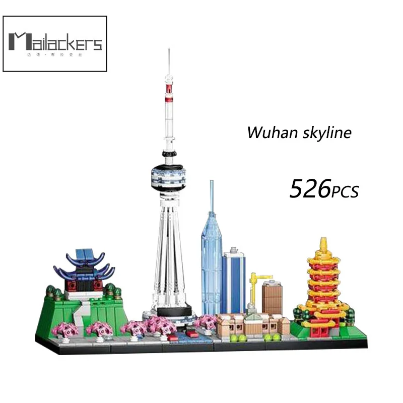 

Фотообои с изображением дороги, архитектура, строительные блоки Wuhan Skyline, модель, украшение для дома в стиле ретро, подарки