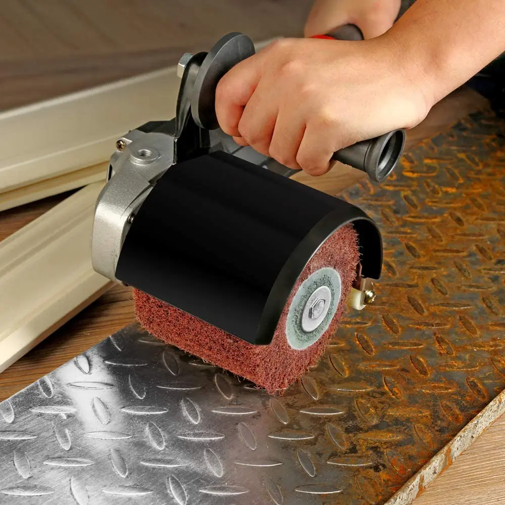 

220V Burnishing Polishing Machine Wheel Polisher Sander 1200W Grinding Machine Grinder Metal Wire Drawing Machine