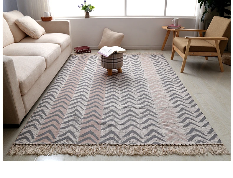 Morocco Hand Woven Living Room Carpet Geometric Blanket Home Bedroom Area Rugs Floor Sofa Coffee Table Mat Ins Nordic Carpet