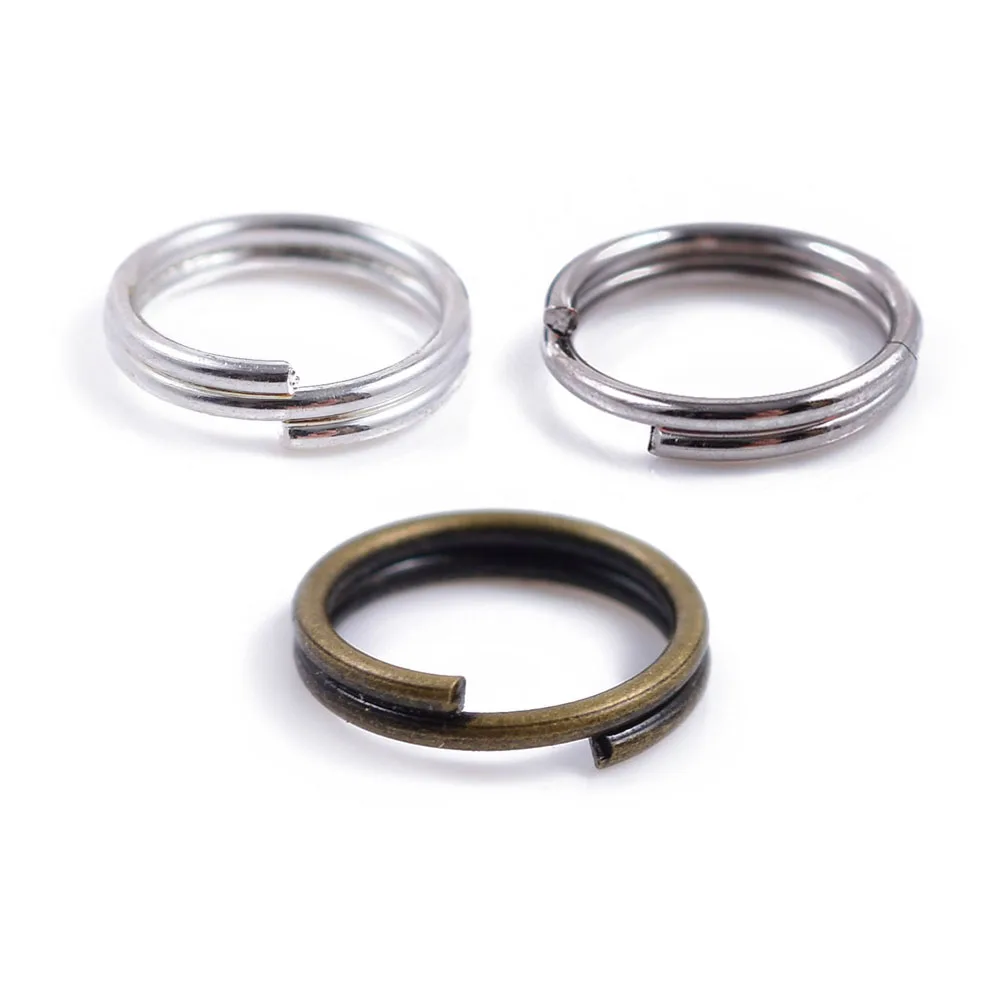400 шт 6 10 мм Серебряный Цвет Сплит двойные петли Открытые Кольца Ювелирные изделия