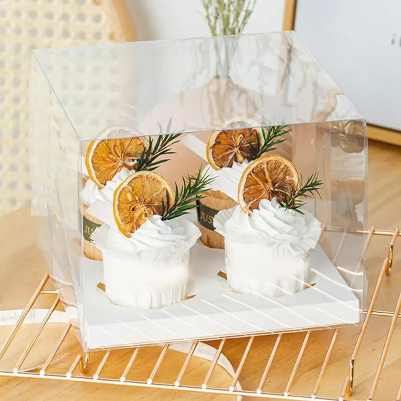 

1PC Birthday Decoration Transparent Cake Box Baby Shower Gift Package Cookies Bakery Cake Donuts Supplies Boxes Packaging Supply