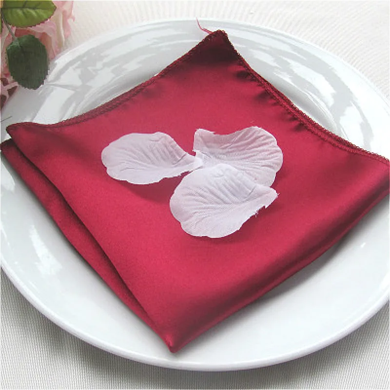 1 шт. свадебные салфетки 30смх30см атласный носовой платок тканевые для стола