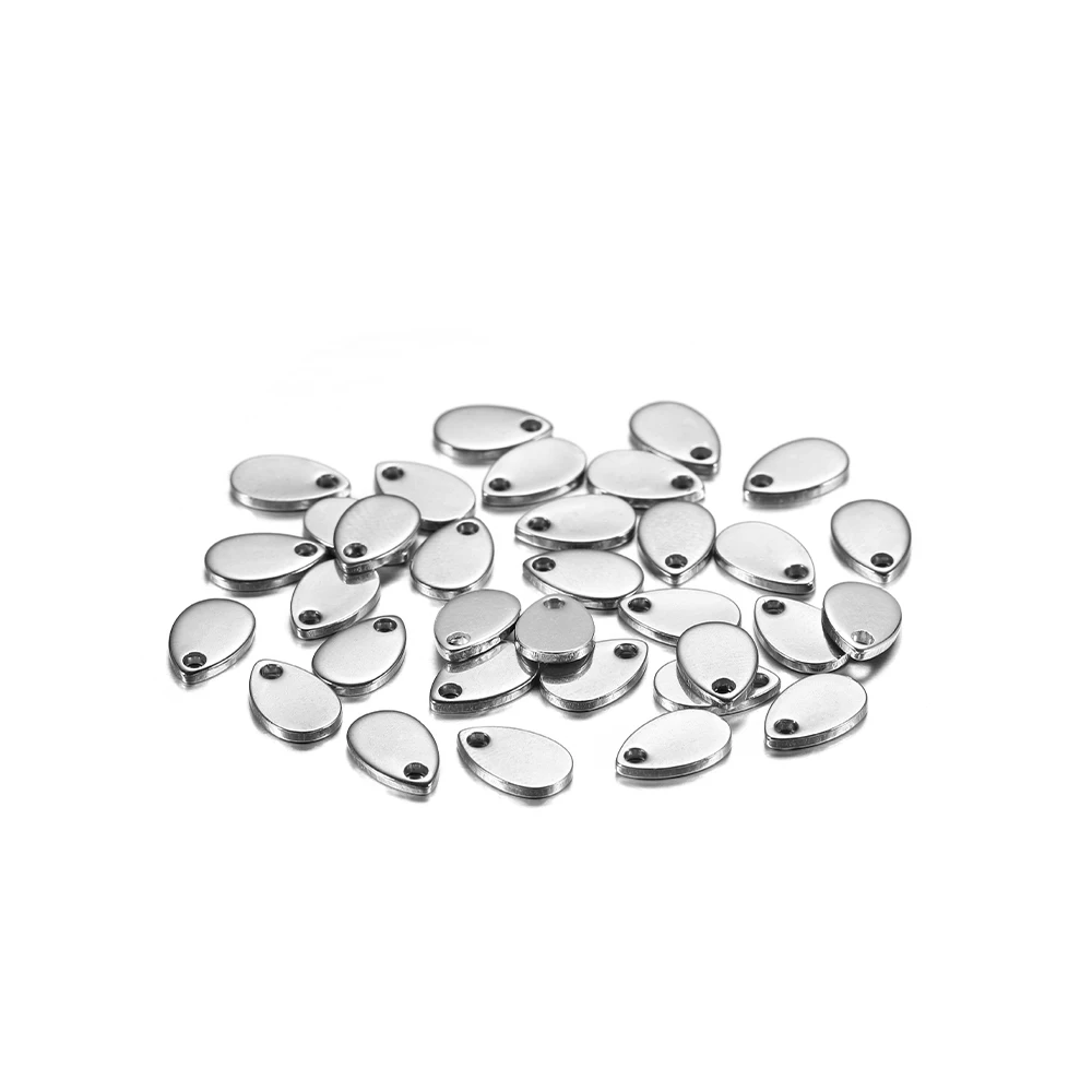 10-50pcs 6-30mm Stainless Steel Charms Round Dog Tag Pendant Stamping Blanks Pendants For Custom Necklaces DIY Jewelry Making