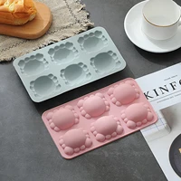 6cell non stick silicone mold crab shape for chocolate baking tools pudding jelly fondant cake molds kitchen bakeware