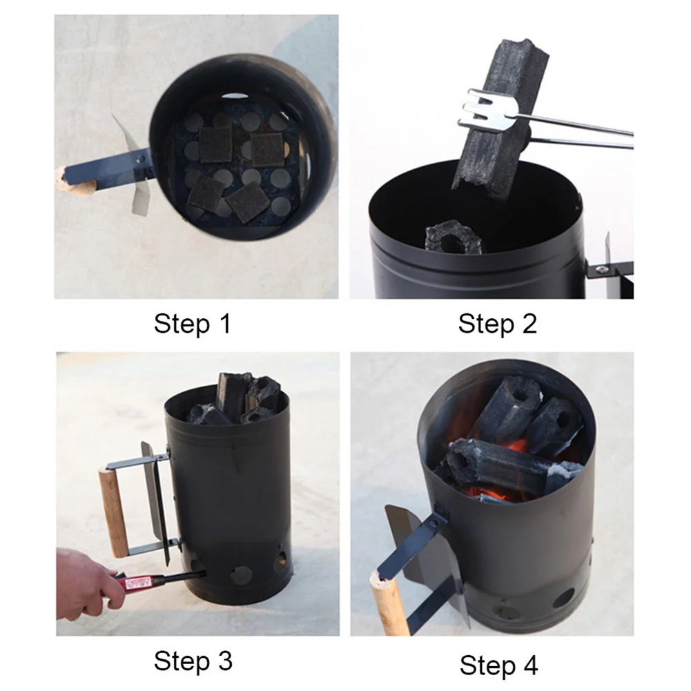 

Barbecue Tools Fast Charcoal Barrel Carbon Stove Gnition Outdoor Barbecue Fire Bamboo Chimney