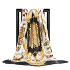 2021 Роскошный шелковый шарф, женский платок 90x90 см, квадратный головной хиджаб, Женский шифоновый платок, шарф, парео, бандана
