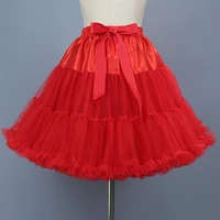 bridal mini cute lolita petticoat ballet tutu skirt rockabilly crinoline underskirt red