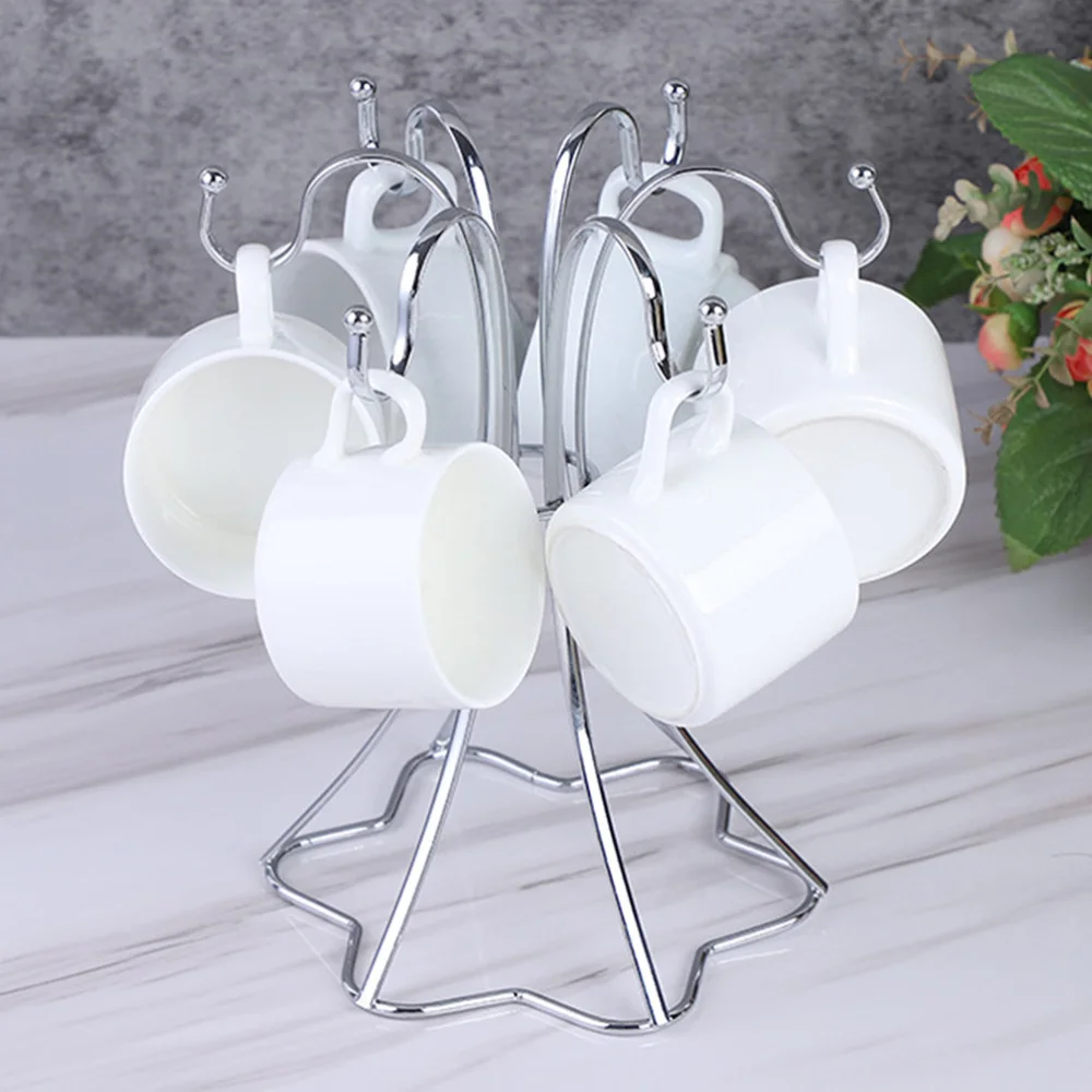 

1pc Mug Cup Rack Creative Cup Stand Cup Holder Cup Storage Holder(Silver)