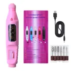 Профессиональная электрическая машинка для маникюра и педикюра, набор фрез, набор пилок для ногтей 20000 ОБмин, Отличная полировка