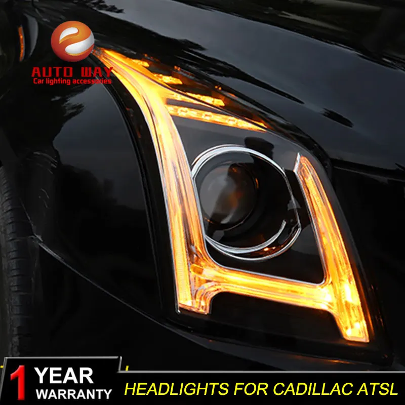 Стайлинг автомобиля светодиодный корпус для фар Cadillac ATS 2014 2015 2016 ATSL LED H7 hid Q5