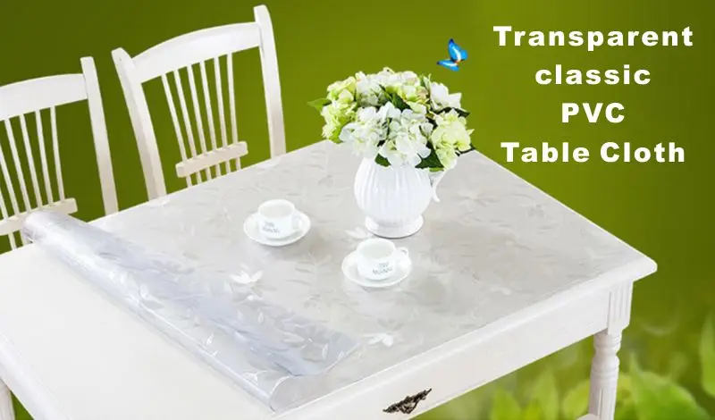 Прозрачная мягкая стеклянная скатерть с узором хризантемы прозрачная домашняя