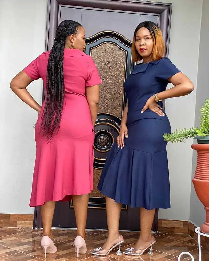 2020 Лето Новая мода африканские женщины o-образным вырезом полиэстер размера плюс