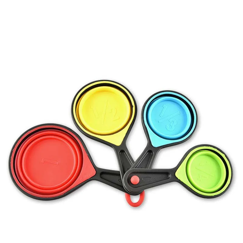 4 шт. Пищевой Силиконовый Складной мерный набор ложек для выпечки DIY совок муки