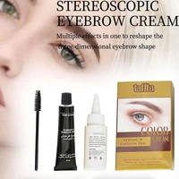 3 color eyebrow eyelash tint cream long lasting eye makeup dye eyebrow mascara enhancer tattoo pen waterproof super durable set