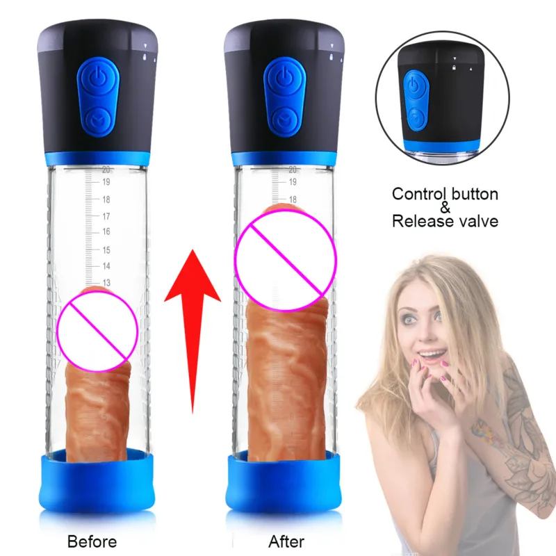 

Automatic Penis Extender Enlargement Pump Penis Enlarger Male Penile Erection Extend Vacuum Stimulator Masturbator Sex Toy