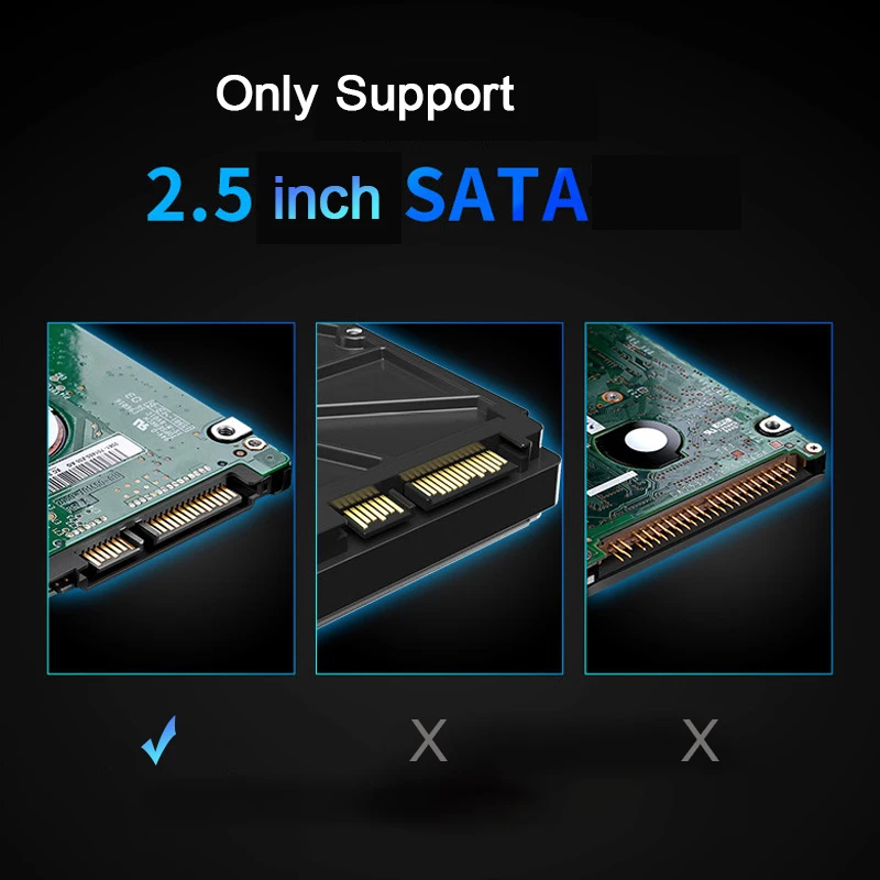 Прозрачный корпус 2 5 дюйма для HDD SSD чехол SATA к USB 3 0 внешний жесткий диск адаптер