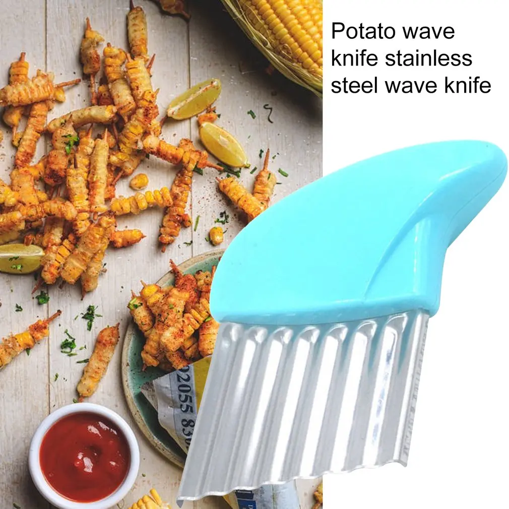 Волнистые края инструмент волна лук картофель ломтики морщинистый фри салат