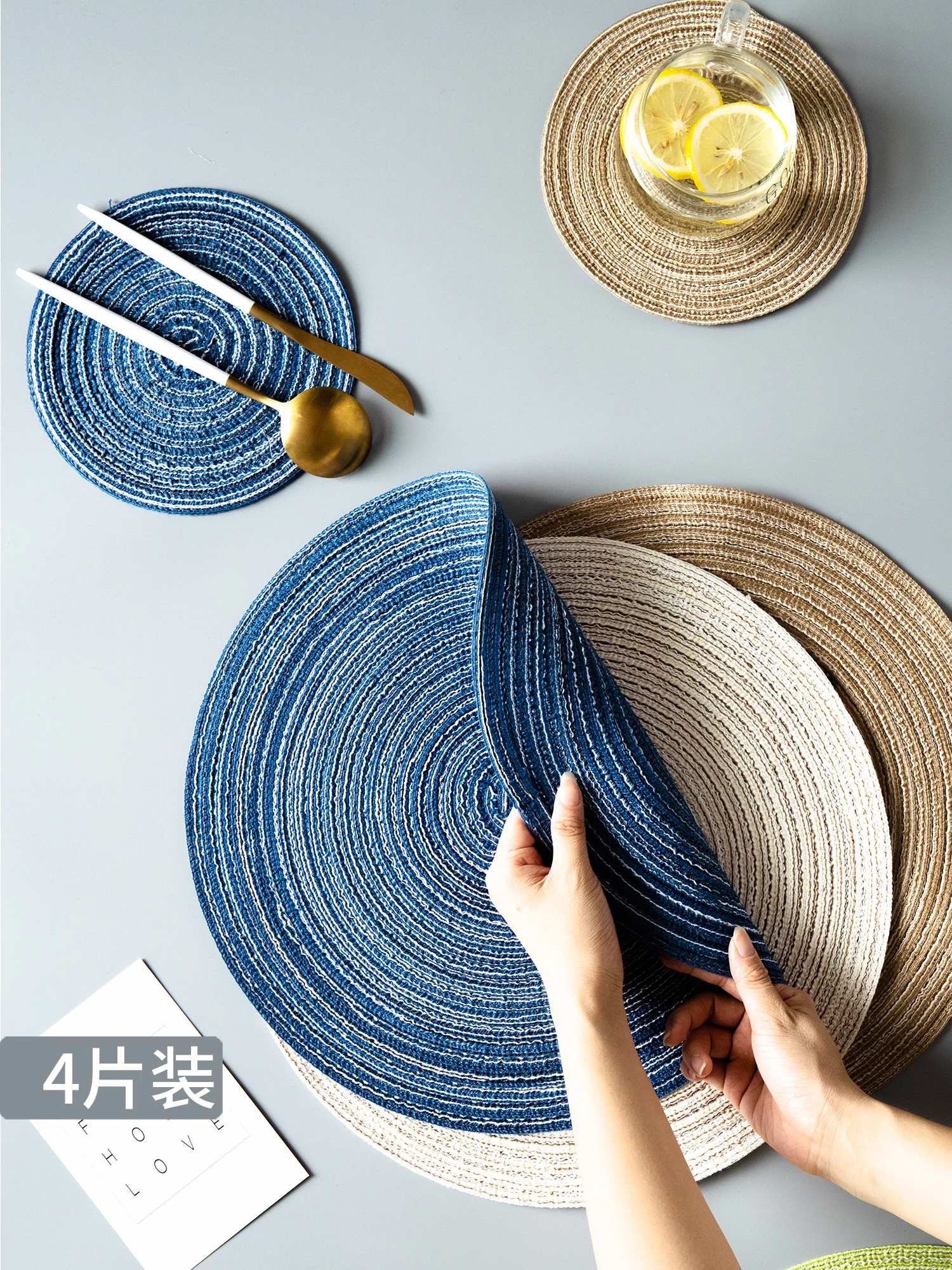 

Подставка под тарелку, тканая, с подогревом, в скандинавском стиле, для чайника, для дома, с защитой от ожогов, Западный коврик на стол