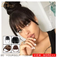 talang clip in hair bangs hairpiece neat front false fringe clip in bangs hairpiece with high temperature synthetic hair
