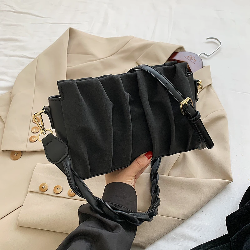 Трендовые кожаные сумки через плечо для женщин 2020 зимние фирменные на Женская