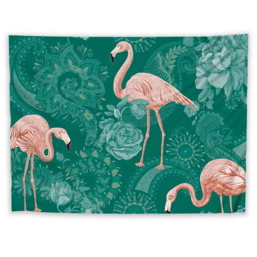 Фламинго МАНДАЛА ГОБЕЛЕН искусство настенный диван стол кровать крышка домашний