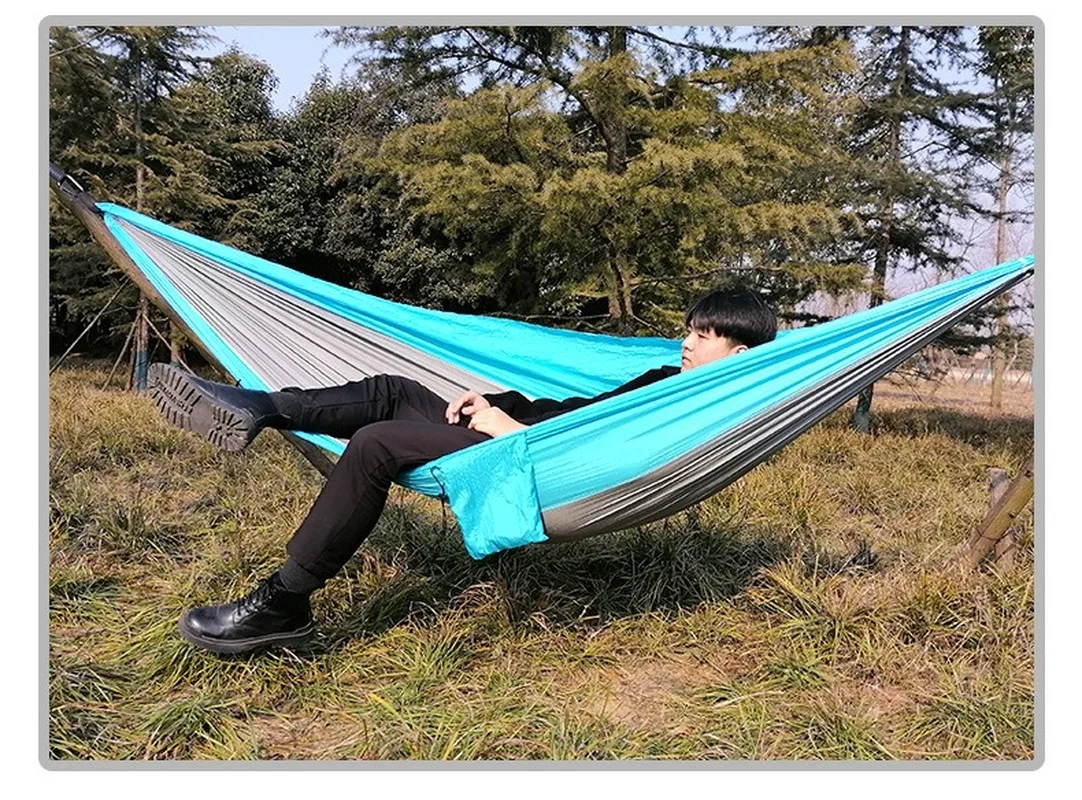 

Camping Hammock Portable Nylon Fabric Patio Balancoire Garden Chair Equipment Hamaca Playa Muebles De Jardin Outdoor Furniture