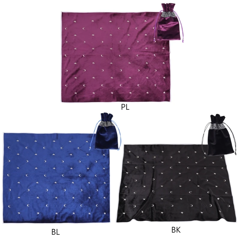 

High-grade Velvet Divination Altar Cloth Board Game Tablecloth with Bag Witch Astrology Oracle Card Pad