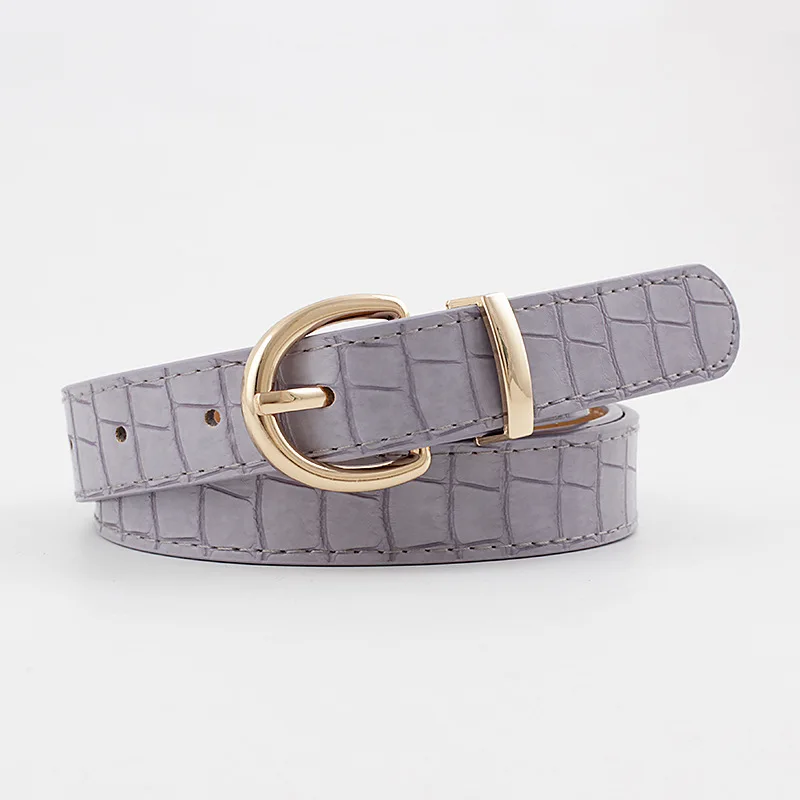 

PU Leather Adjustable Belts Casual Jeans Dress Long Waist Strap Gold Pin Buckle Narrow Thin Waistband Decorative Waist Belt Hot