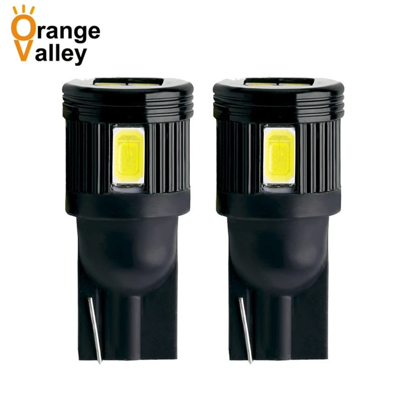 

2 шт. T10 W5W 6 светодиодов 10LED194 501 Auto 5630 SMD автомобильный светильник для интерьера, лампа s, клиновидный светильник, DC 12V