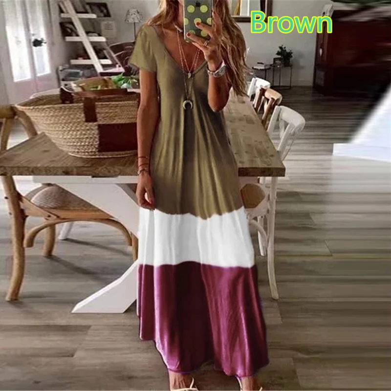 Женское повседневное свободное платье лето 2020 пэчворк бохо с бантом Camis Befree