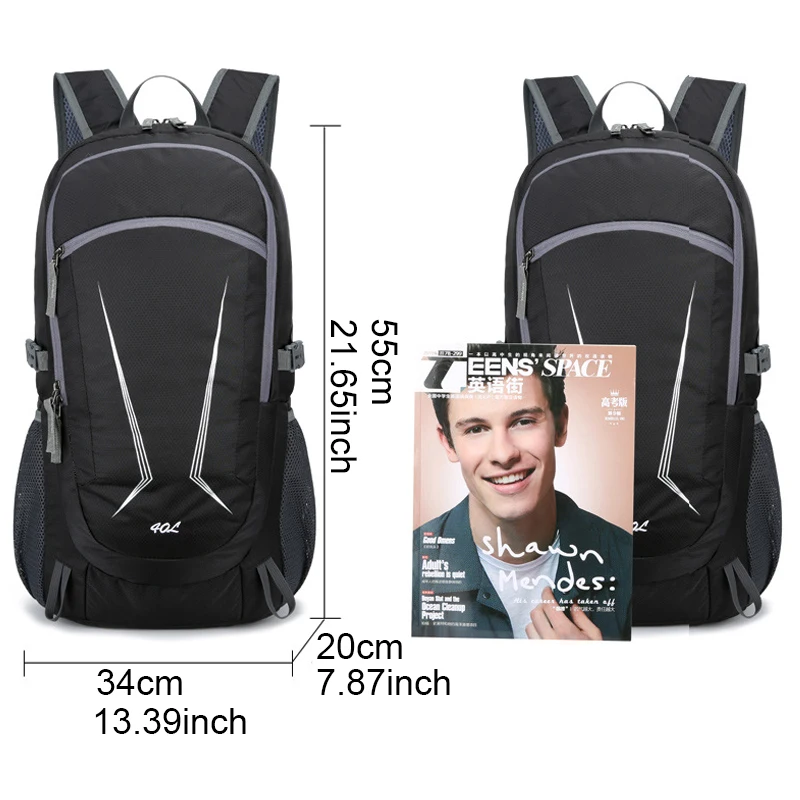 Водонепроницаемый складной походный рюкзак Сверхлегкий портативный для