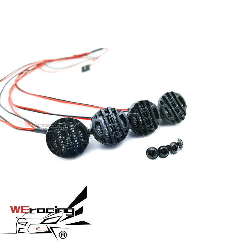 Радиоуправляемая машинка 4 круглые светодиодный ные крышки для 1:10 RC Гусеничный TRX-4 осевой SCX10 90046 Tamiya CC01 RC4WD D90 MST HPI S2