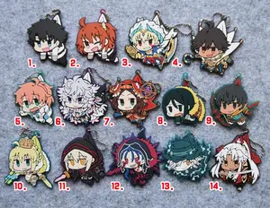 Брелок для ключей FateGrand Order аниме Широ амакуса ганкуцуо Романи гилгамеш таинственная героиня X Cu Chulainn с резиновым ремешком