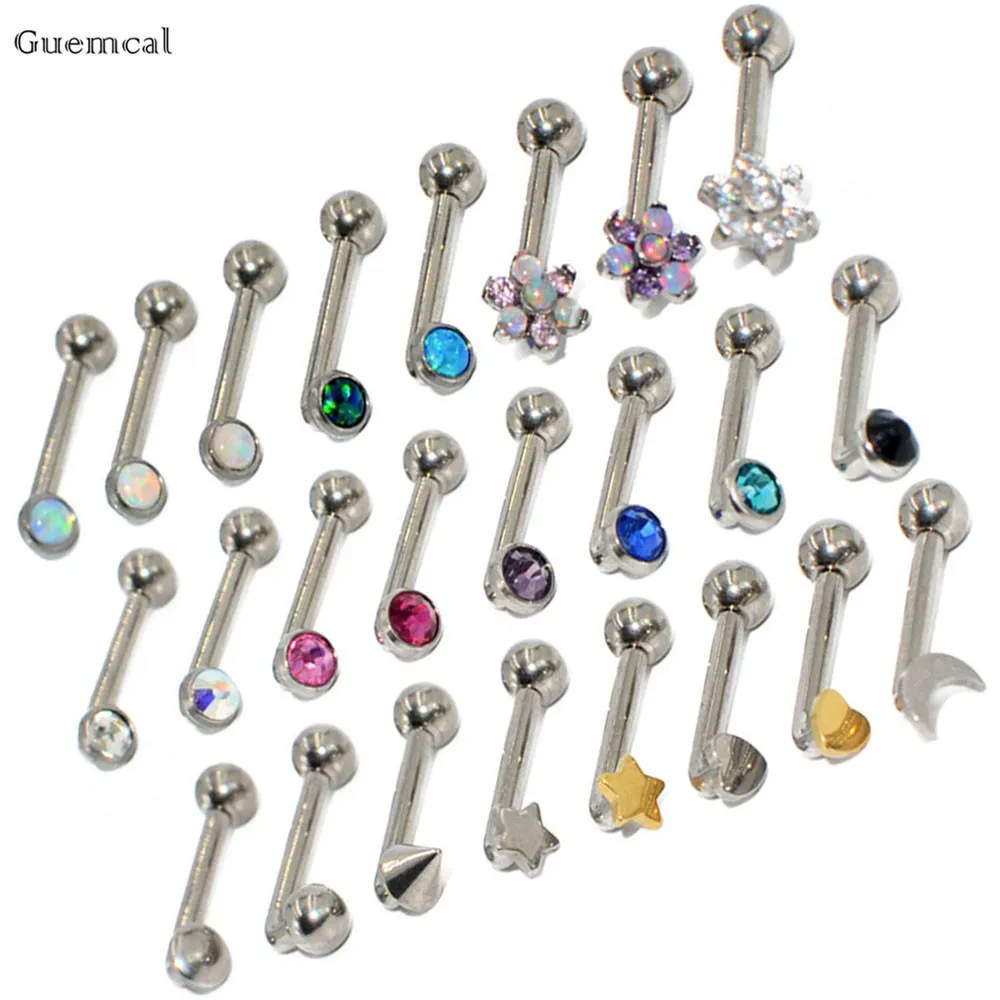 

Лидер продаж, ювелирные изделия Guemcal для пирсинга ногтей из нержавеющей стали в форме звезды и Луны, 1 шт.