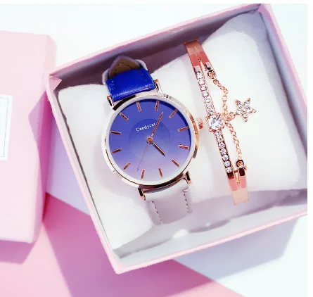 purple frauen Uhr современный режим frauen Quartz armbanduhr студенческий Leder Damen нарукавная повязка lusus Uhr Повседневная Relogio femenino - Цвет: purple