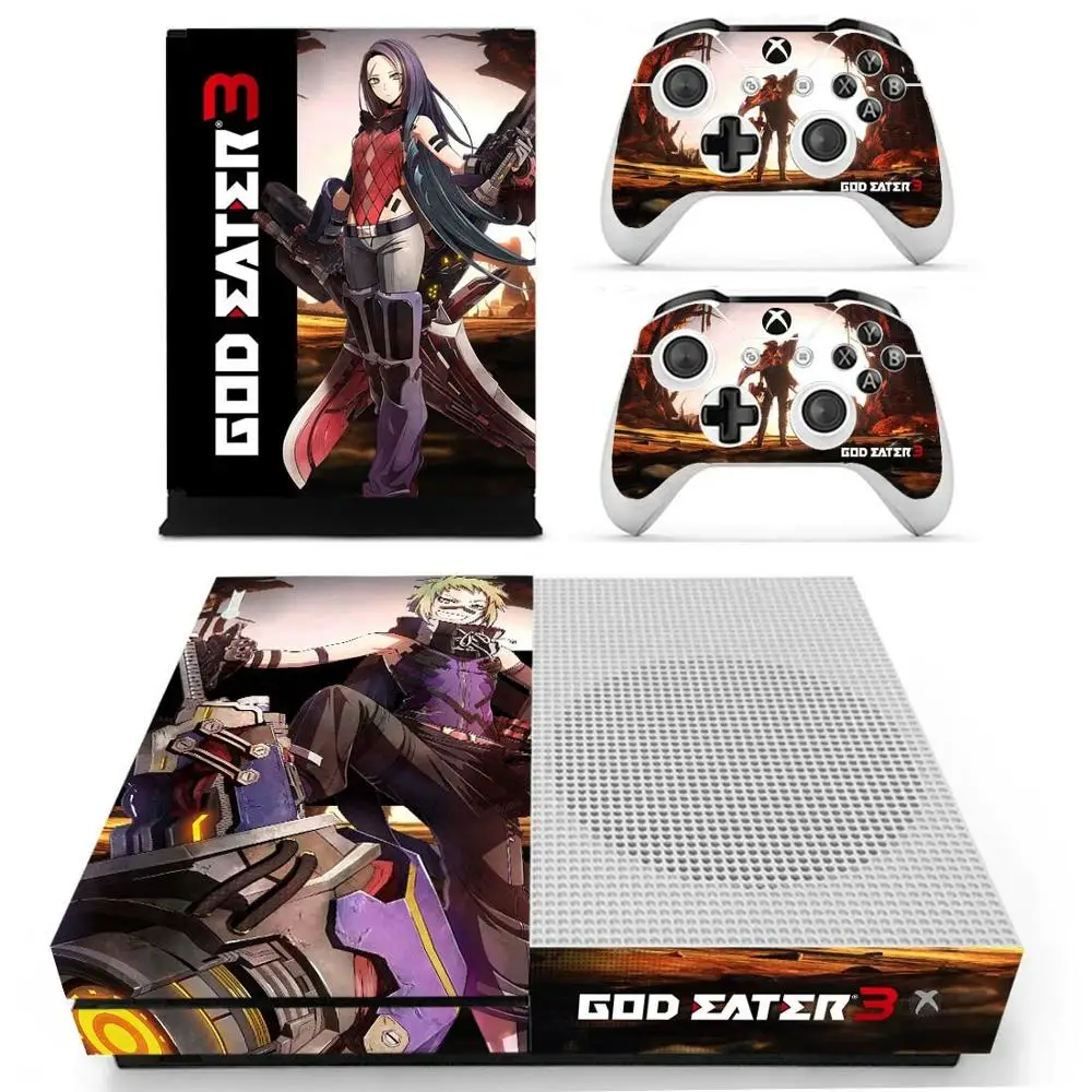 Наклейка s God Eater для Xbox One S кожа Виниловая Pegatina one тонкая консоль и два контроллера