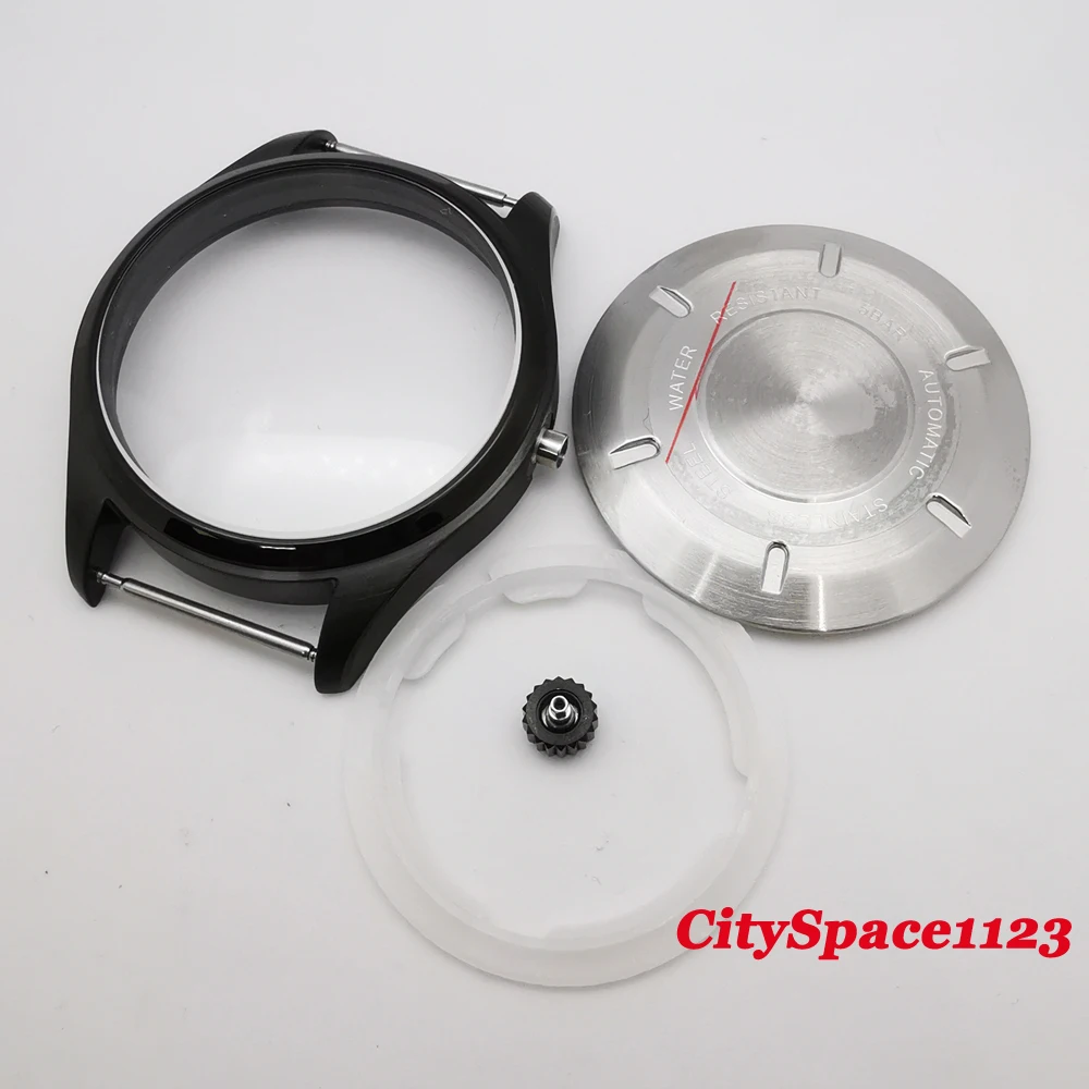 Чехол для мужских часов 40 мм водонепроницаемый черный PVD чехол NH35A ETA 2824 с